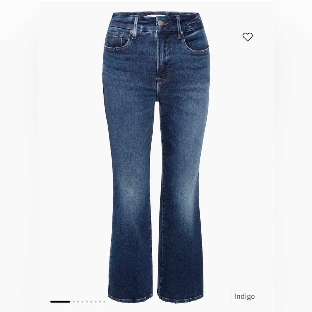 🔥 GOOD AMERICAN SOFT TECH GOOD LEGS CROP MINI BOOT JEANS – SIZE 2 🔥 - Picture 5 of 10